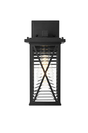 Elegant Lighting - OD607W12BK - One Light Outdoor Wall Sconce - Jada - Black and Clear