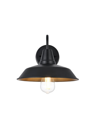 Elegant Lighting - OD610W13BK - One Light Outdoor Wall Sconce - Tinsley - Black and Clear