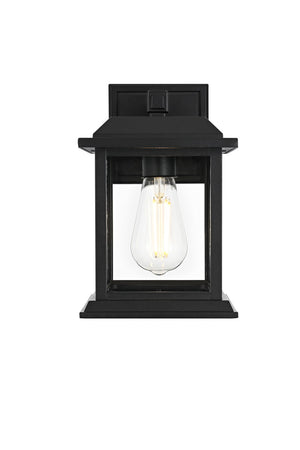 Elegant Lighting - OD611W10BK - One Light Outdoor Wall Sconce - Araceli - Black and Clear