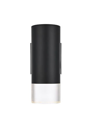 Elegant Lighting - OD810W9BK - LED Outdoor Wall Sconce - Jase - Black