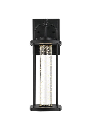 Elegant Lighting - OD601W15BK - LED Outdoor Wall Sconce - Zev - Black and Clear