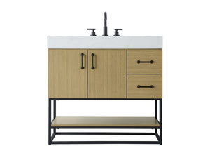 Elegant Lighting - VF29236MHB - Bathroom Vanity - Caroline - Honey Brown
