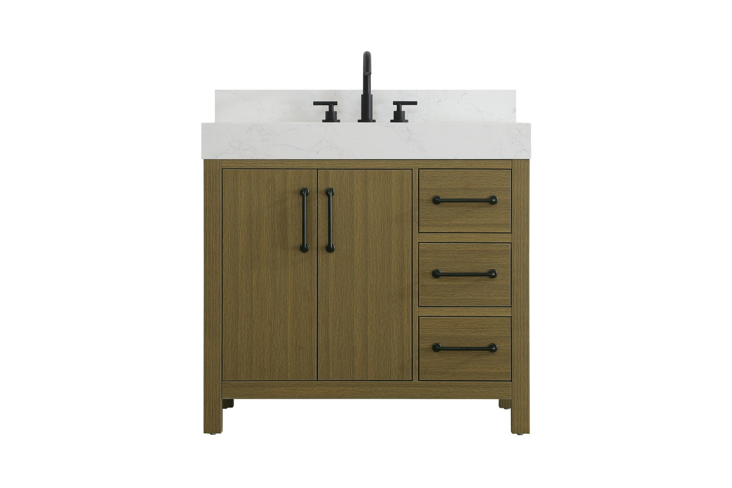 Elegant Lighting - VF60636MCB-BS - Bathroom Vanity - Nathan - Chestnut Brown