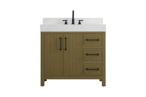 Elegant Lighting - VF60636MCB-BS - Bathroom Vanity - Nathan - Chestnut Brown