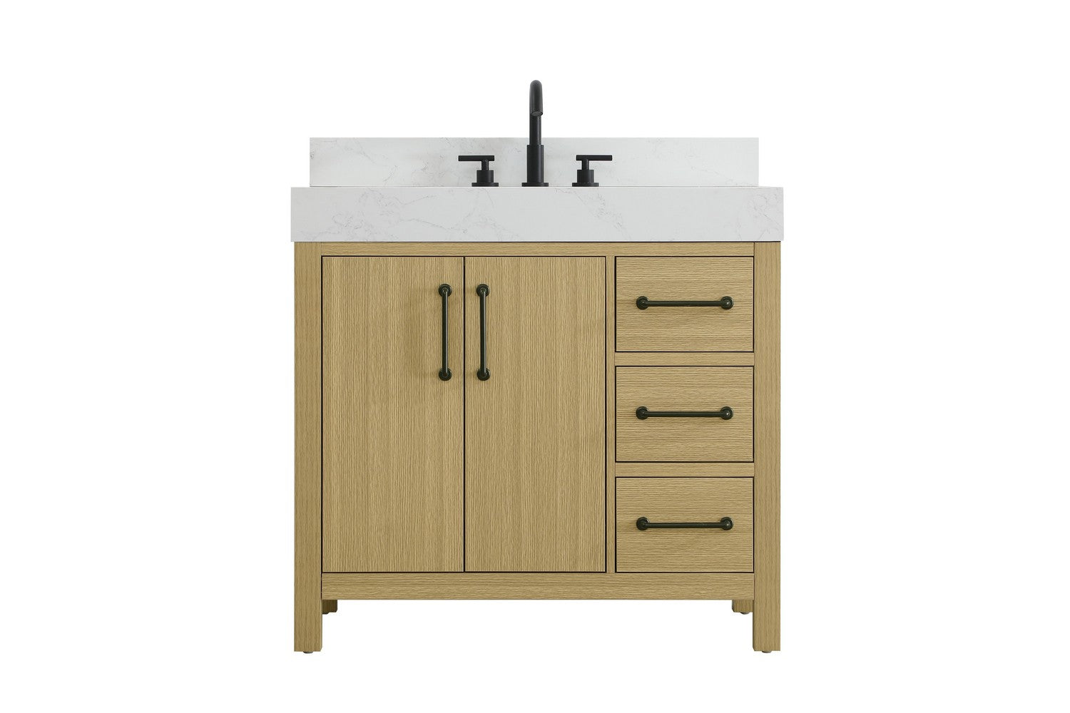 Elegant Lighting - VF60636MHB-BS - Bathroom Vanity - Nathan - Honey Brown