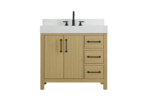 Elegant Lighting - VF60636MHB-BS - Bathroom Vanity - Nathan - Honey Brown