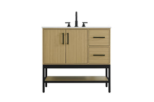 Elegant Lighting - VF60736MHB - Bathroom Vanity - Lennox - Honey Brown