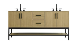 Elegant Lighting - VF60772DMHB - Bathroom Vanity - Lennox - Honey Brown