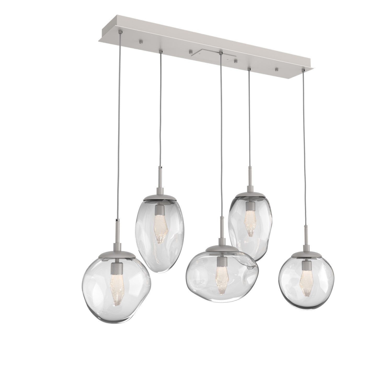 Hammerton Studio - PLB0069-05-BS-GC-C01-L3 - LED Linear Pendant - Cosmos - Beige Silver