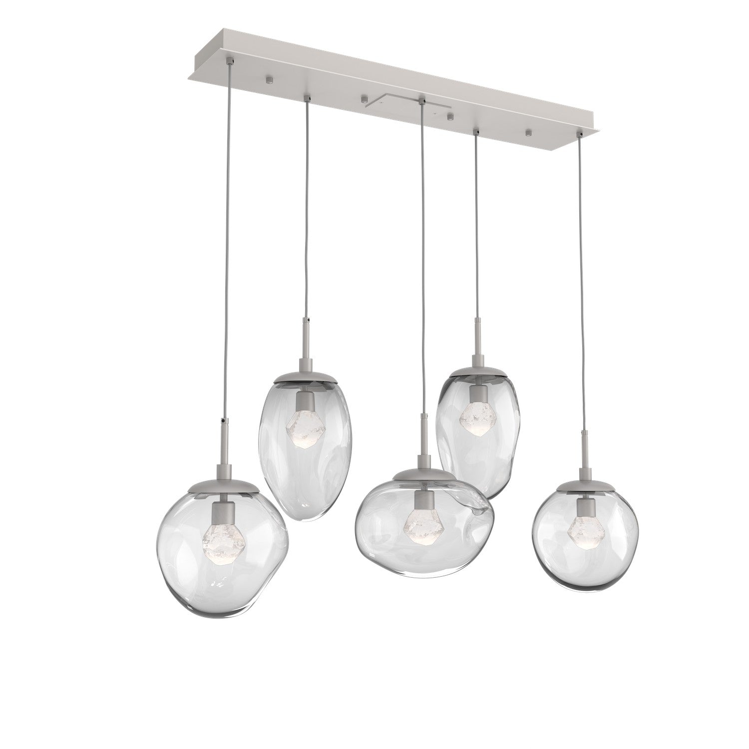 Hammerton Studio - PLB0069-05-BS-ZC-C01-L3 - LED Linear Pendant - Cosmos - Beige Silver