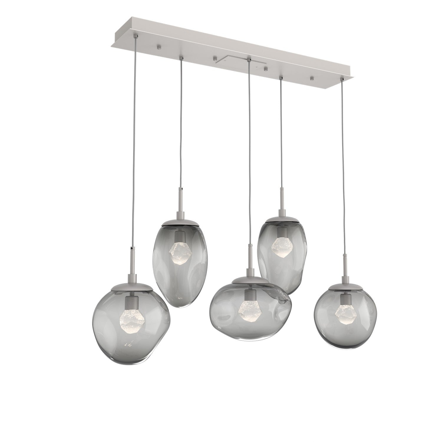 Hammerton Studio - PLB0069-05-BS-ZS-C01-L3 - LED Linear Pendant - Cosmos - Beige Silver