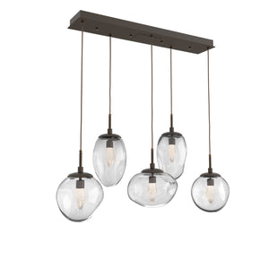 Hammerton Studio - PLB0069-05-FB-GC-C01-L3 - LED Linear Pendant - Cosmos - Flat Bronze