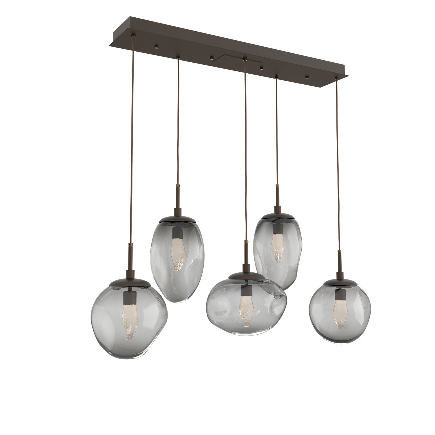 Hammerton Studio - PLB0069-05-FB-GS-C01-L3 - LED Linear Pendant - Cosmos - Flat Bronze