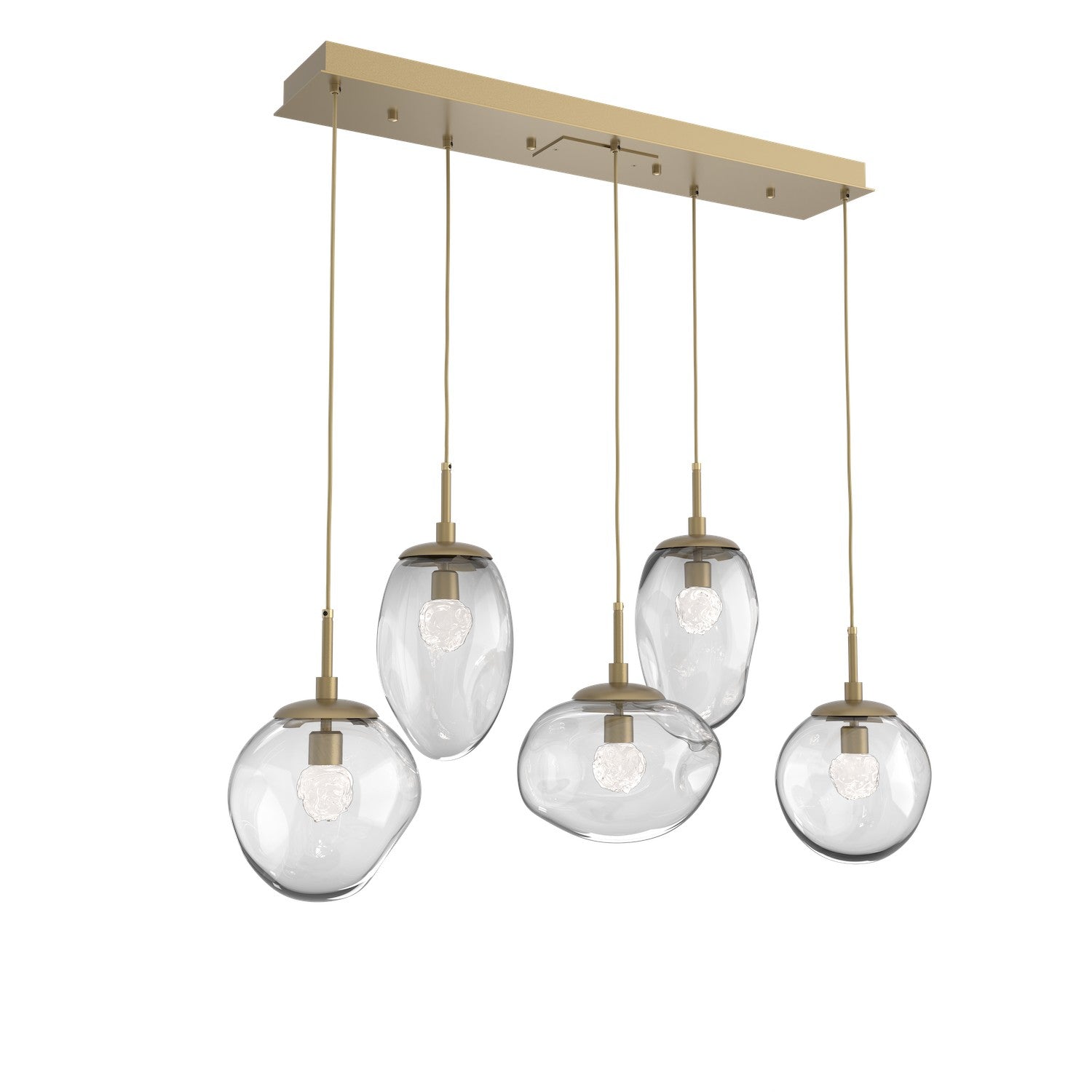 Hammerton Studio - PLB0069-05-GB-FC-C01-L3 - LED Linear Pendant - Cosmos - Gilded Brass