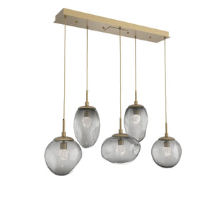 Hammerton Studio - PLB0069-05-GB-FS-C01-L3 - LED Linear Pendant - Cosmos - Gilded Brass