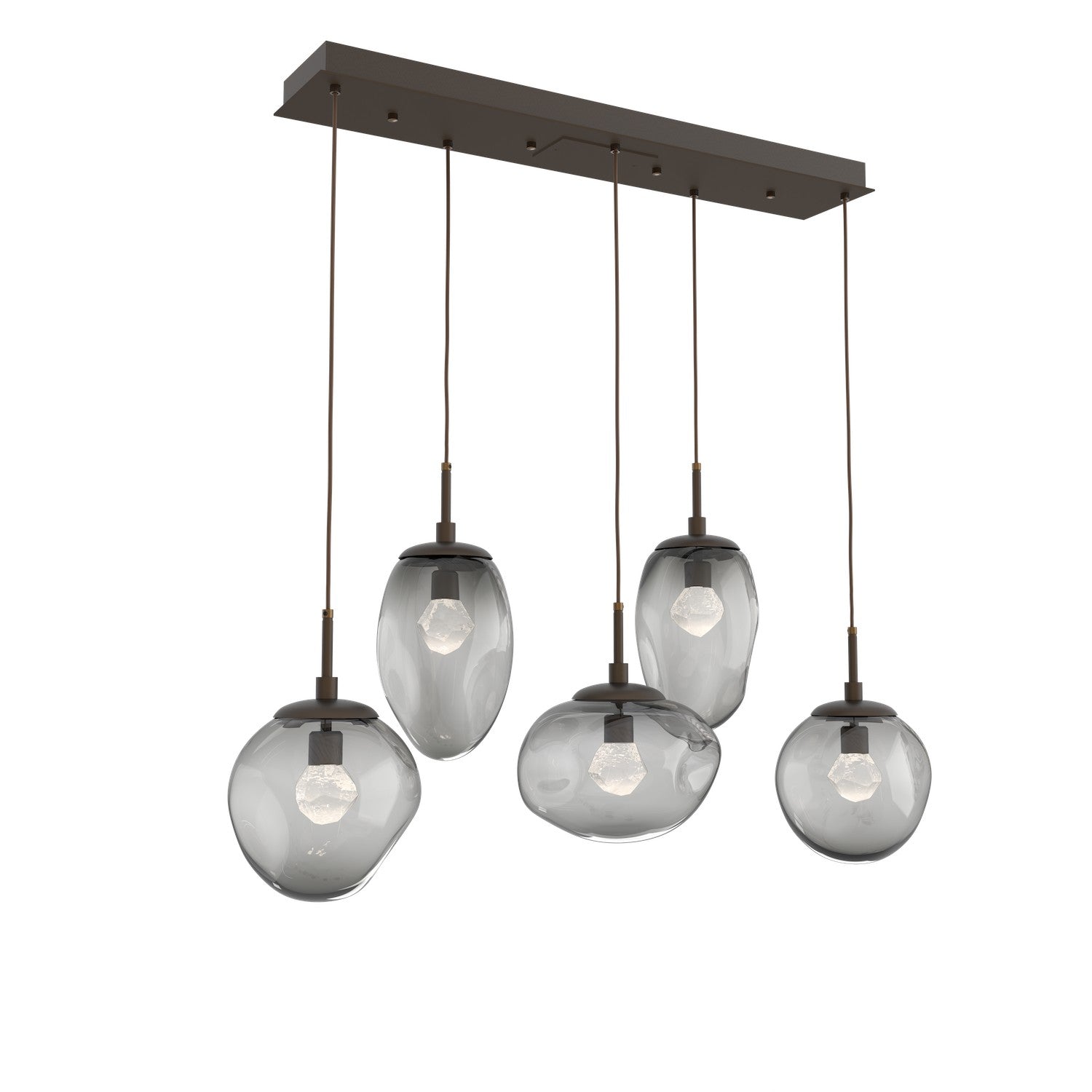 Hammerton Studio - PLB0069-05-FB-ZS-C01-L3 - LED Linear Pendant - Cosmos - Flat Bronze