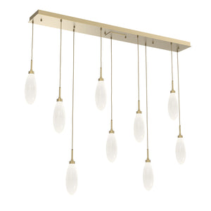 Hammerton Studio - PLB0071-09-GB-WL-C01-L3 - LED Pendant - Fiori - Gilded Brass