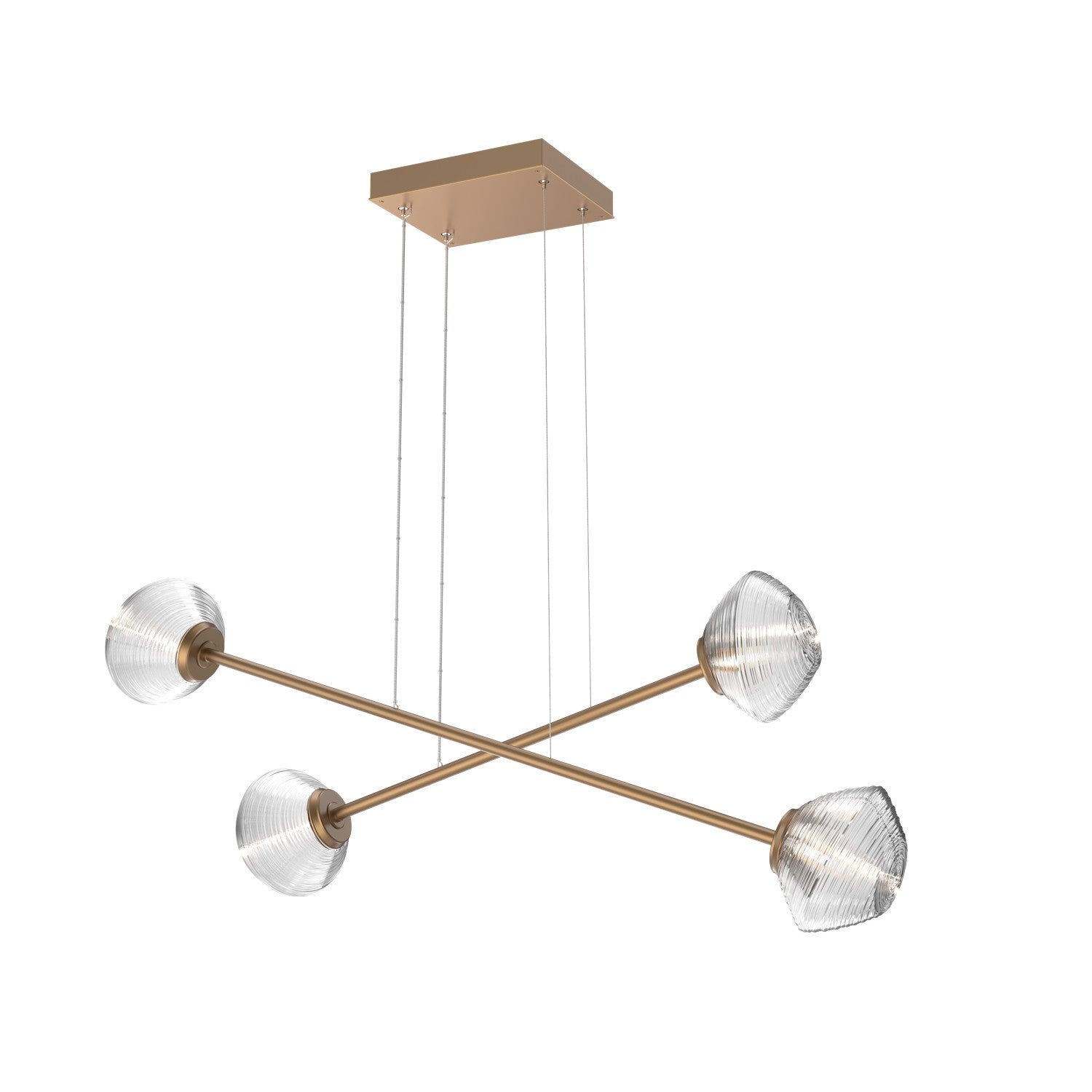 Hammerton Studio - PLB0089-M2-NB-C-CA1-L3 - LED Lantern - Mesa - Novel Brass