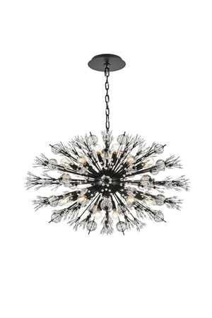 Elegant Lighting - 2550D36BK - 24 Light Pendant - Vera - black