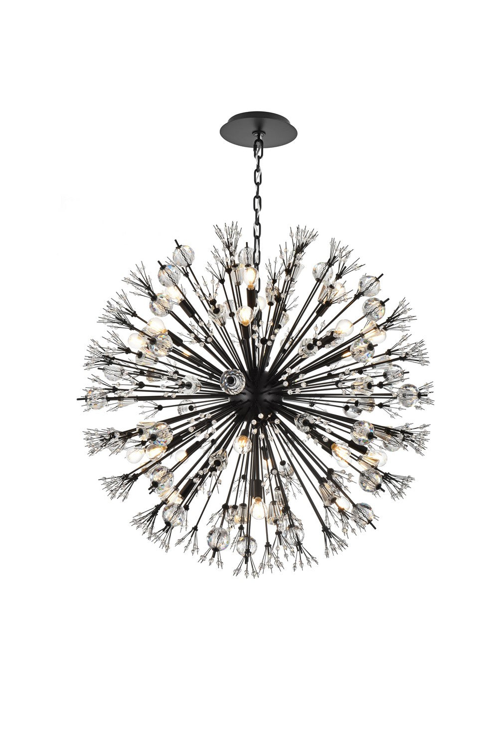 Elegant Lighting - 2550D38BK - 24 Light Pendant - Vera - black