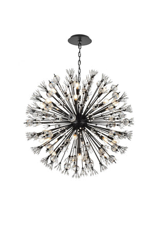 Elegant Lighting - 2550D38BK - 24 Light Pendant - Vera - black