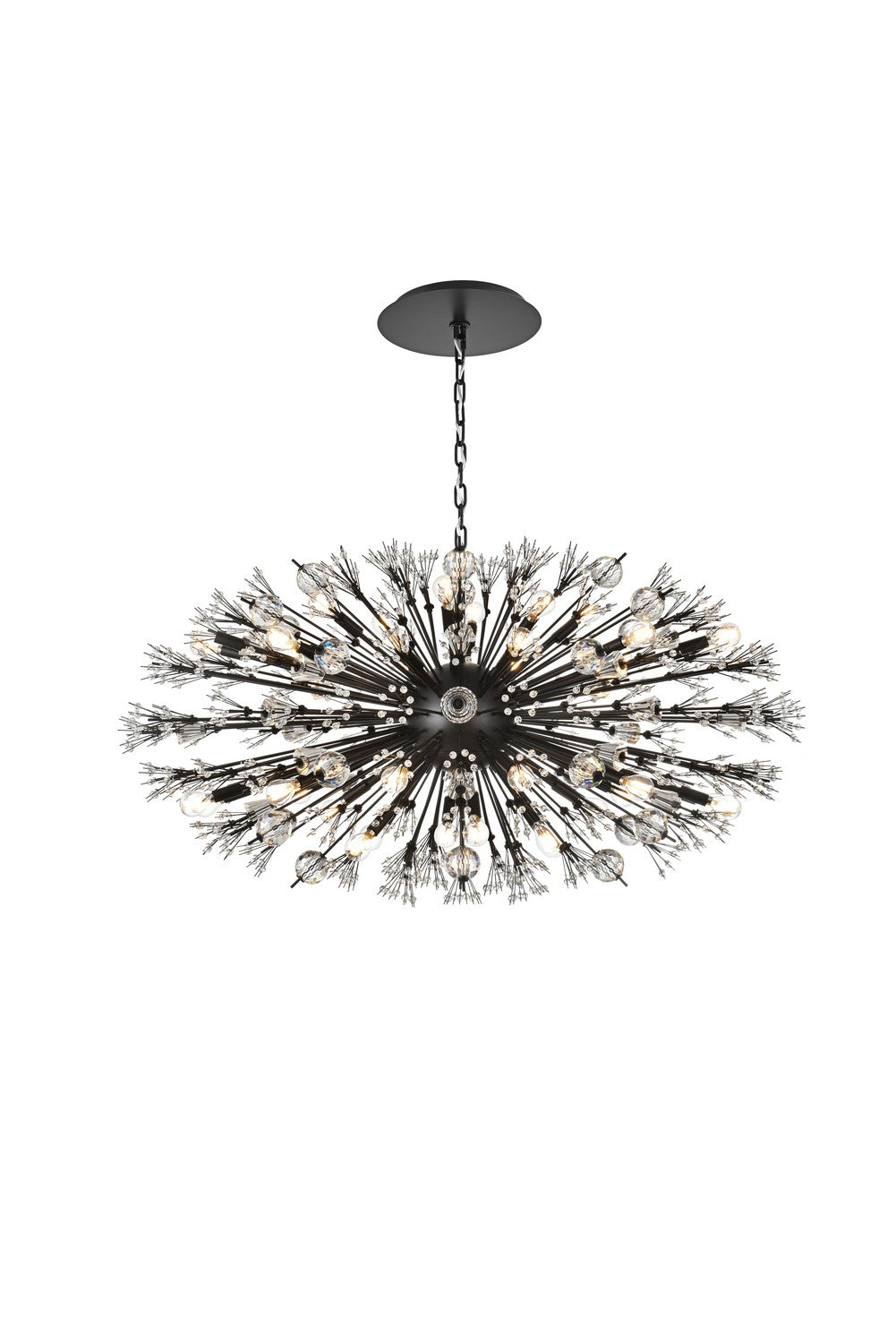 Elegant Lighting - 2550D48BK - 38 Light Pendant - Vera - black