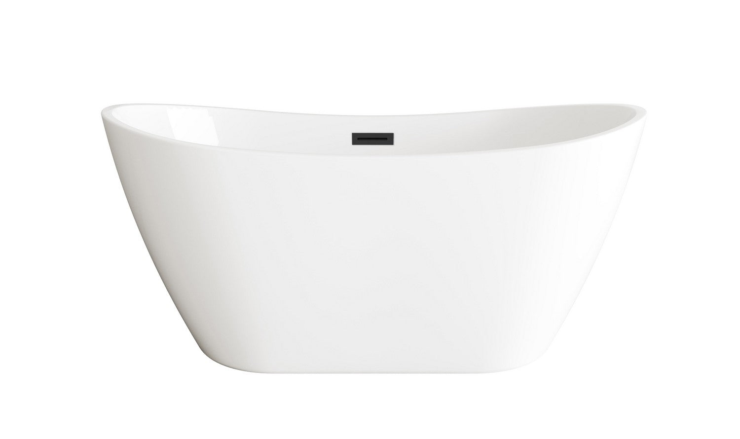 Elegant Lighting - BT10354GW-MBK - Soaking Bathtub - Ines - Glossy White