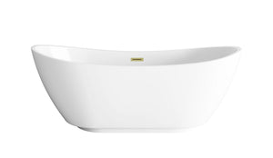 Elegant Lighting - BT10367GW-BGD - Soaking Bathtub - Ines - Glossy White