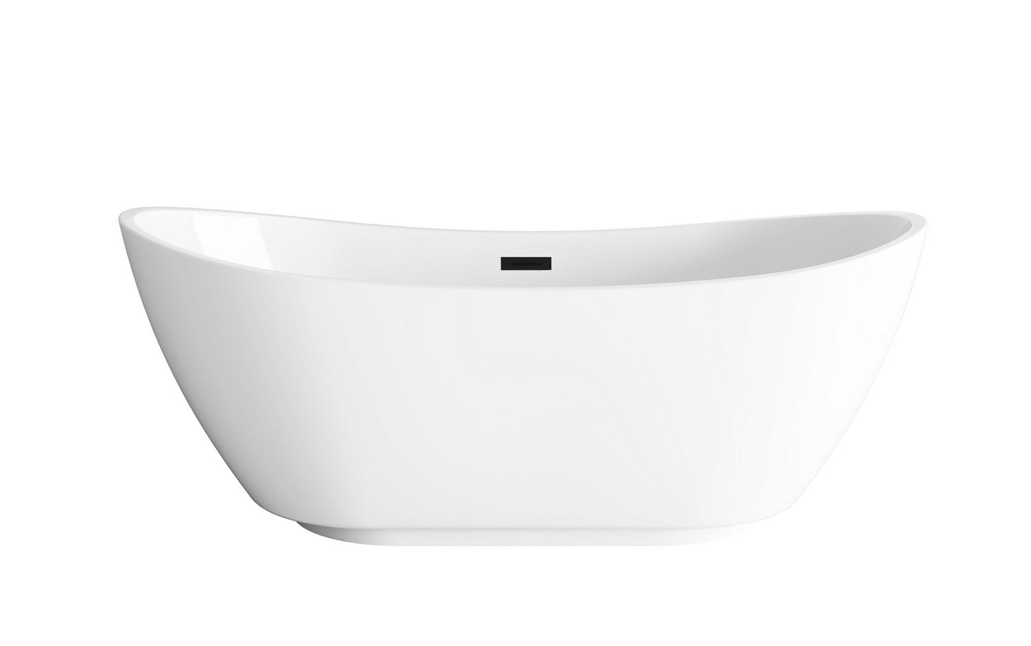 Elegant Lighting - BT10367GW-MBK - Soaking Bathtub - Ines - Glossy White