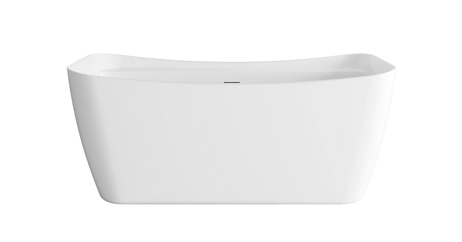 Elegant Lighting - BT10459GW-MBK - Soaking Bathtub - Harrieta - Glossy White