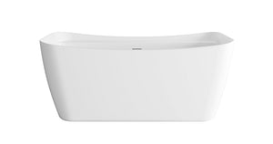 Elegant Lighting - BT10459GW-MBK - Soaking Bathtub - Harrieta - Glossy White