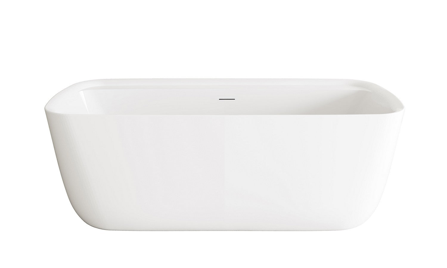 Elegant Lighting - BT10567GW-MBK - Soaking Bathtub - Calum - Glossy White