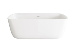 Elegant Lighting - BT10567GW-MBK - Soaking Bathtub - Calum - Glossy White