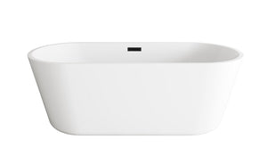 Elegant Lighting - BT10665GW-MBK - Soaking Bathtub - Odette - Glossy White