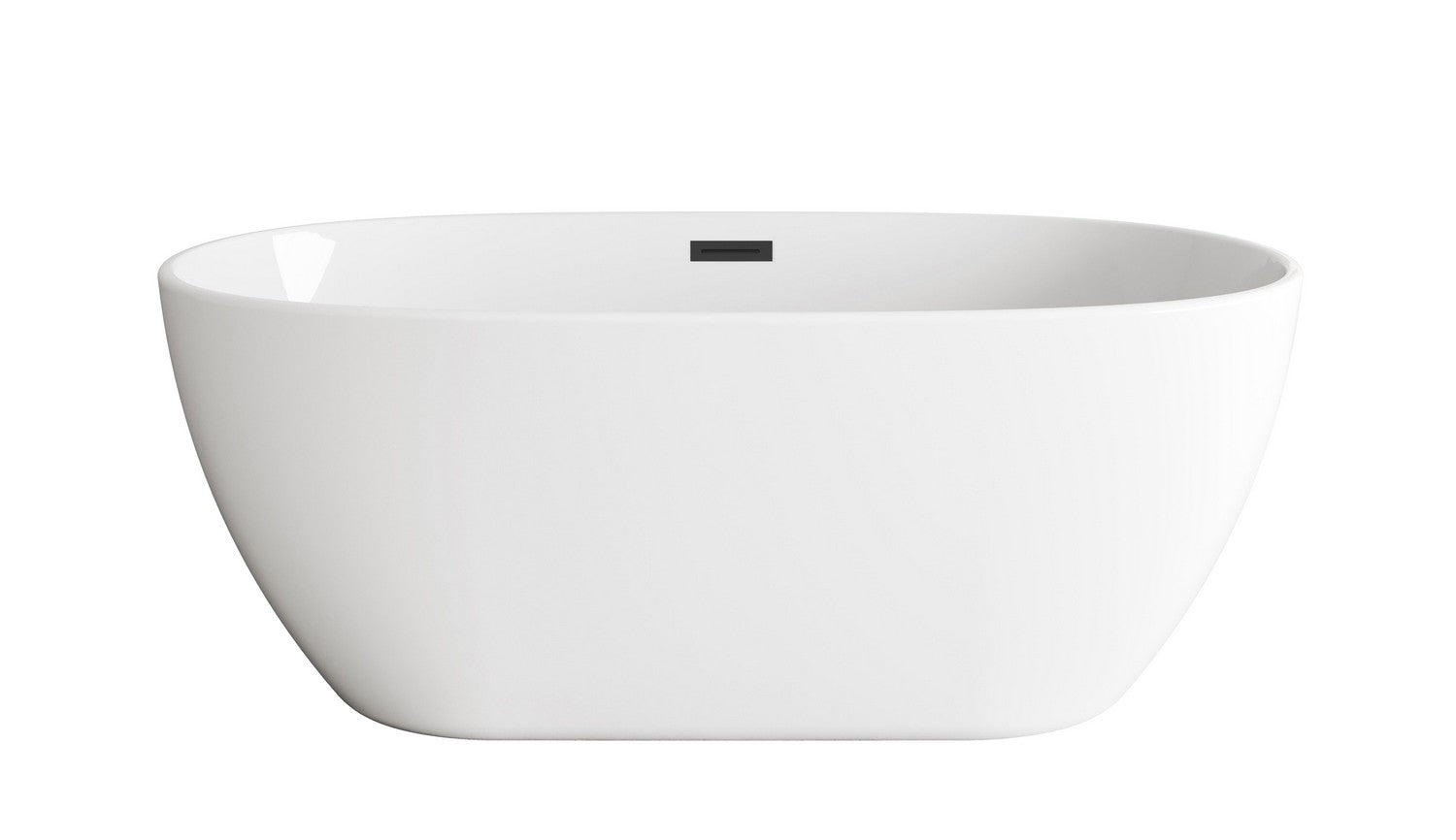 Elegant Lighting - BT10759GW-MBK - Soaking Bathtub - Allegra - Glossy White
