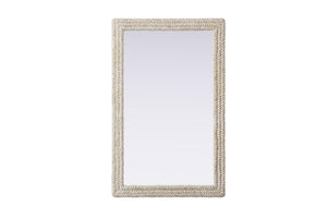 Elegant Lighting - MR4A3555LN - Mirror - Marlowe - Linen White