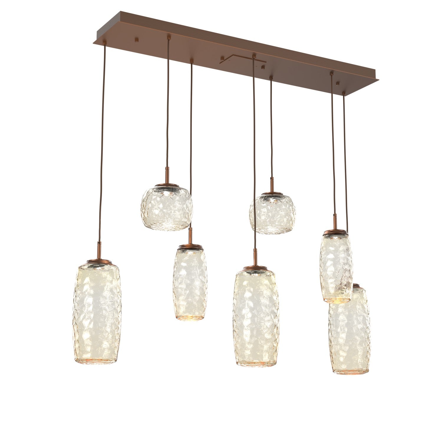 Hammerton Studio - PLB0091-07-BB-A-C01-L3 - LED Linear Pendant - Vessel - Burnished Bronze