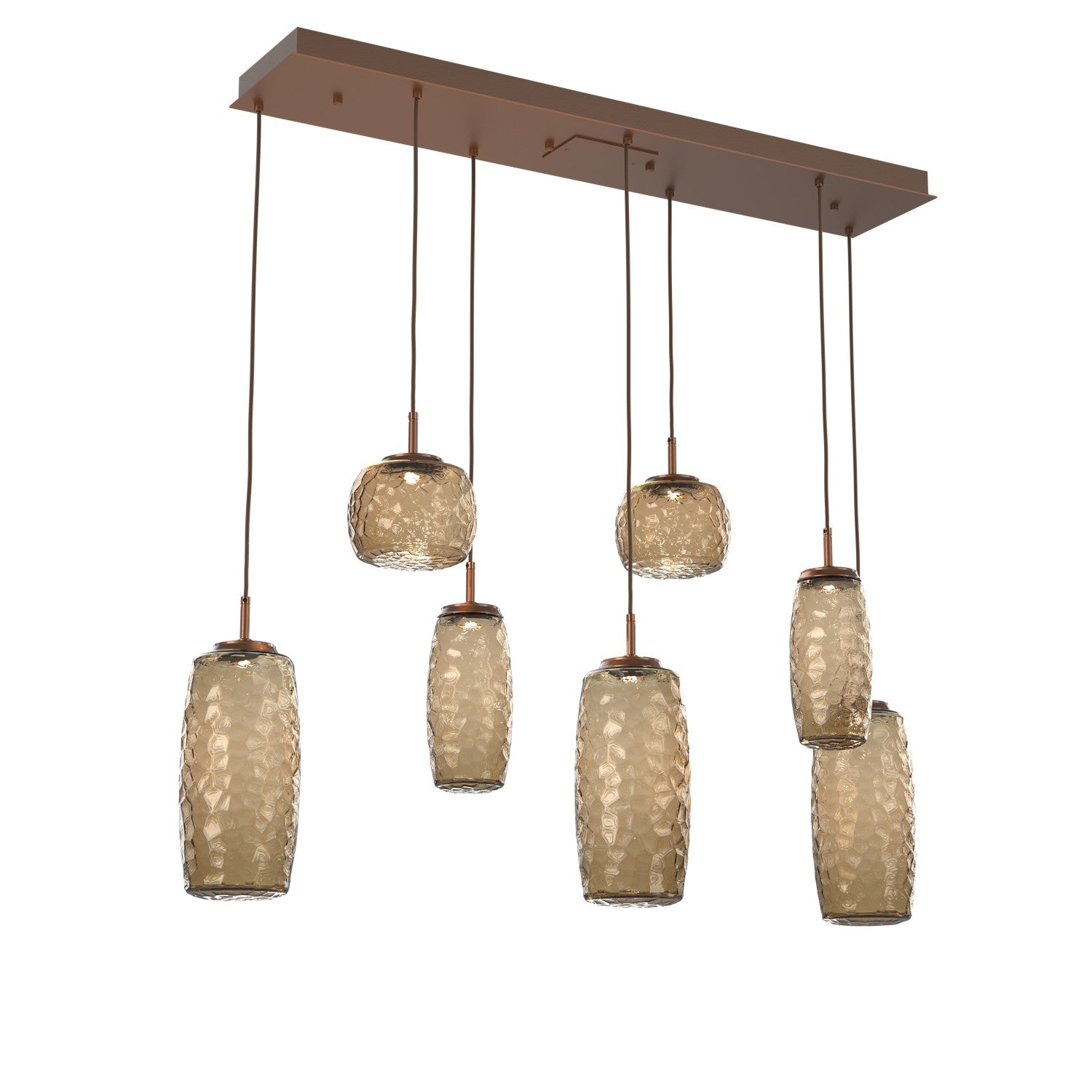 Hammerton Studio - PLB0091-07-BB-B-C01-L3 - LED Linear Pendant - Vessel - Burnished Bronze