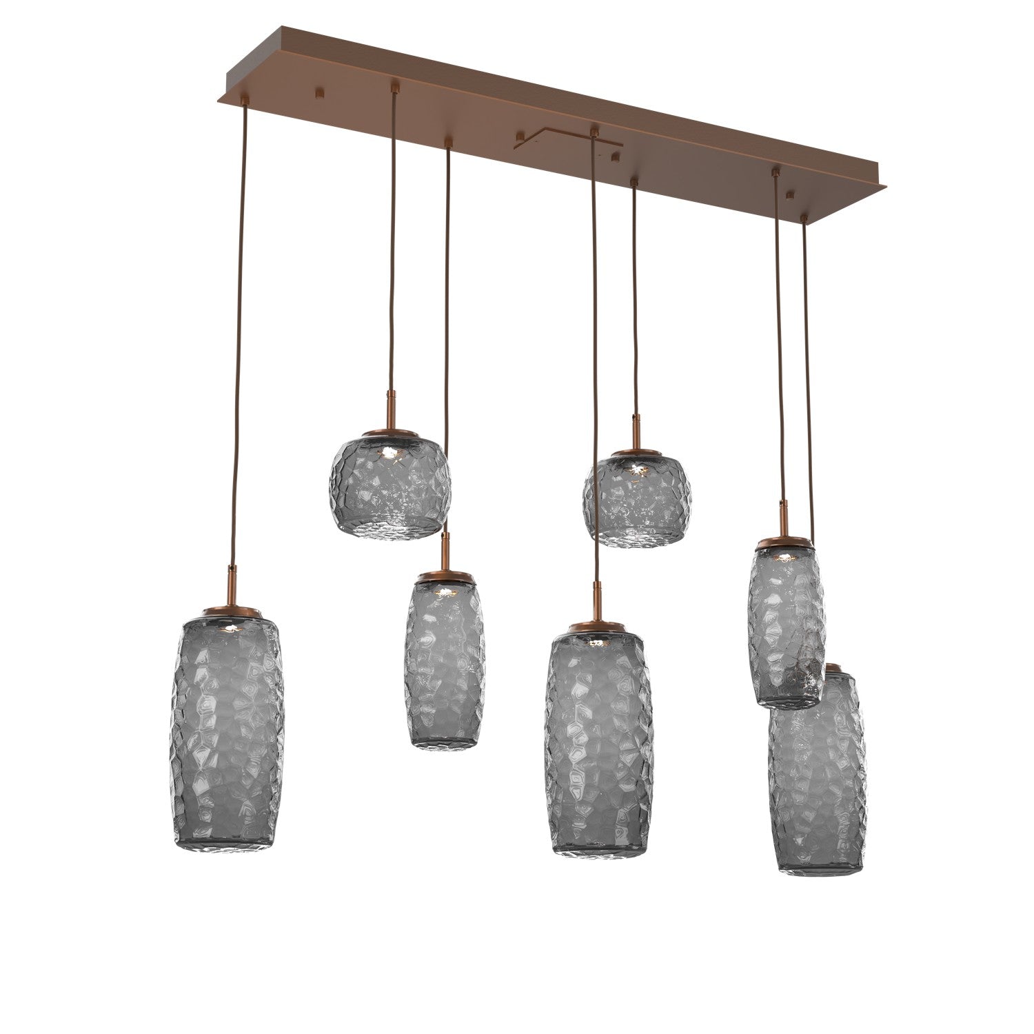Hammerton Studio - PLB0091-07-BB-S-C01-L3 - LED Linear Pendant - Vessel - Burnished Bronze