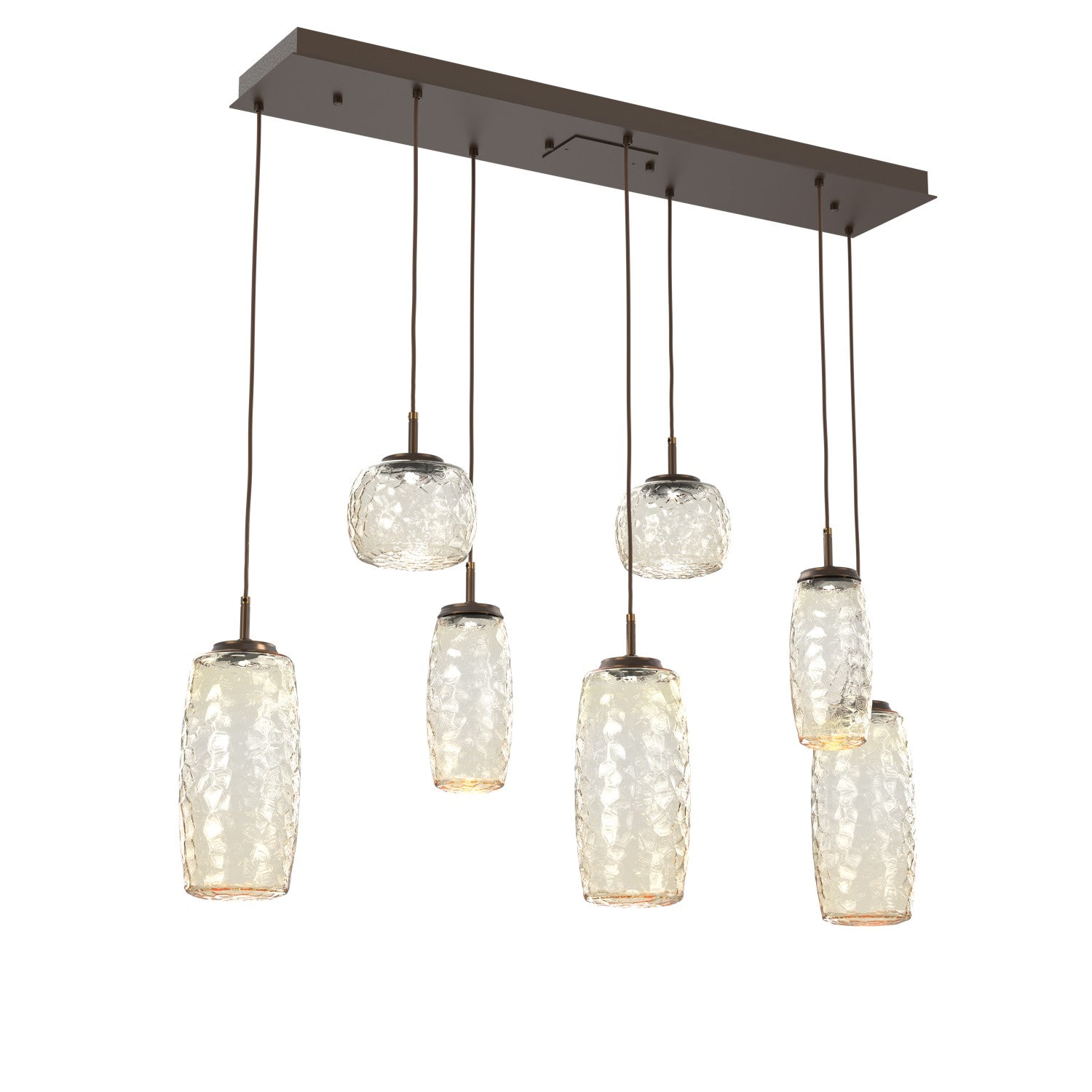 Hammerton Studio - PLB0091-07-FB-A-C01-L1 - LED Linear Pendant - Vessel - Flat Bronze