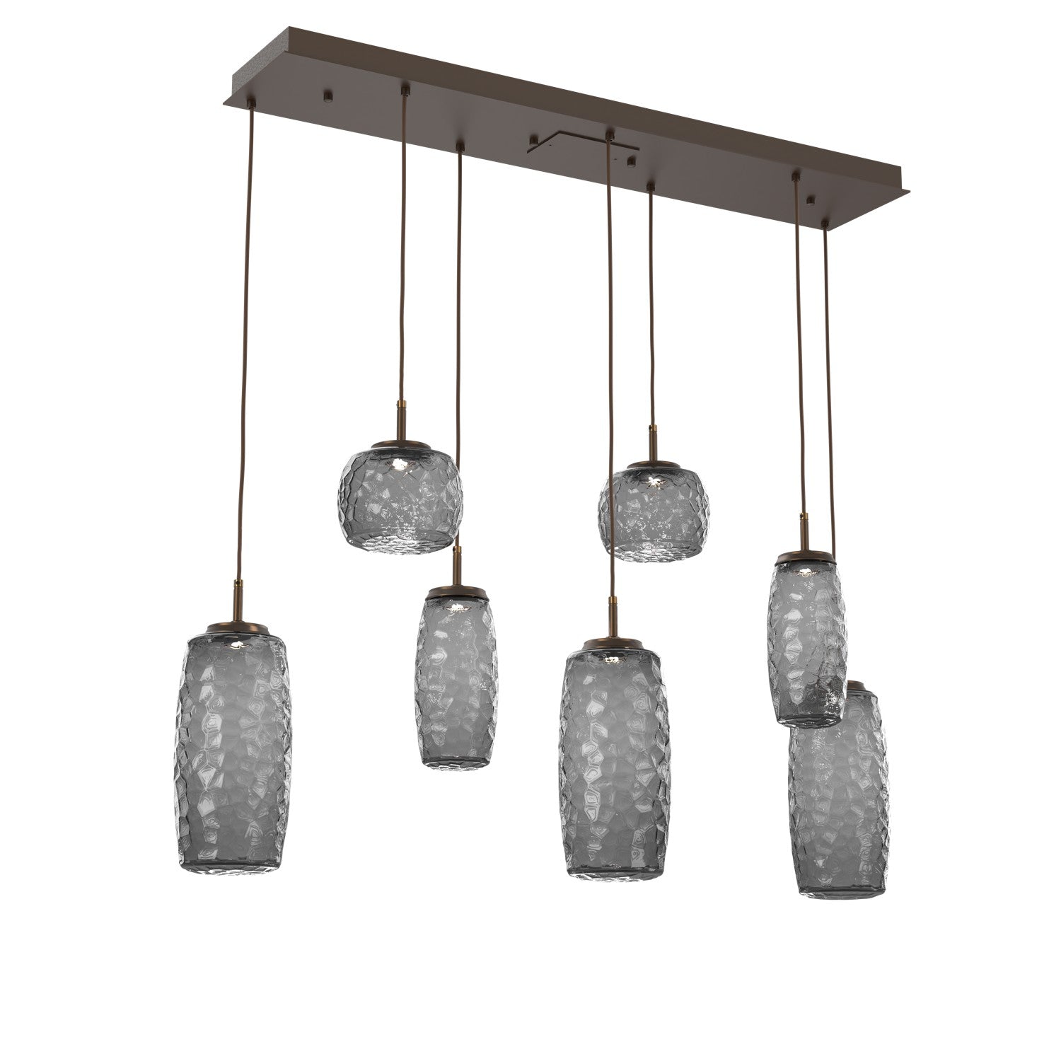 Hammerton Studio - PLB0091-07-FB-S-C01-L3 - LED Linear Pendant - Vessel - Flat Bronze