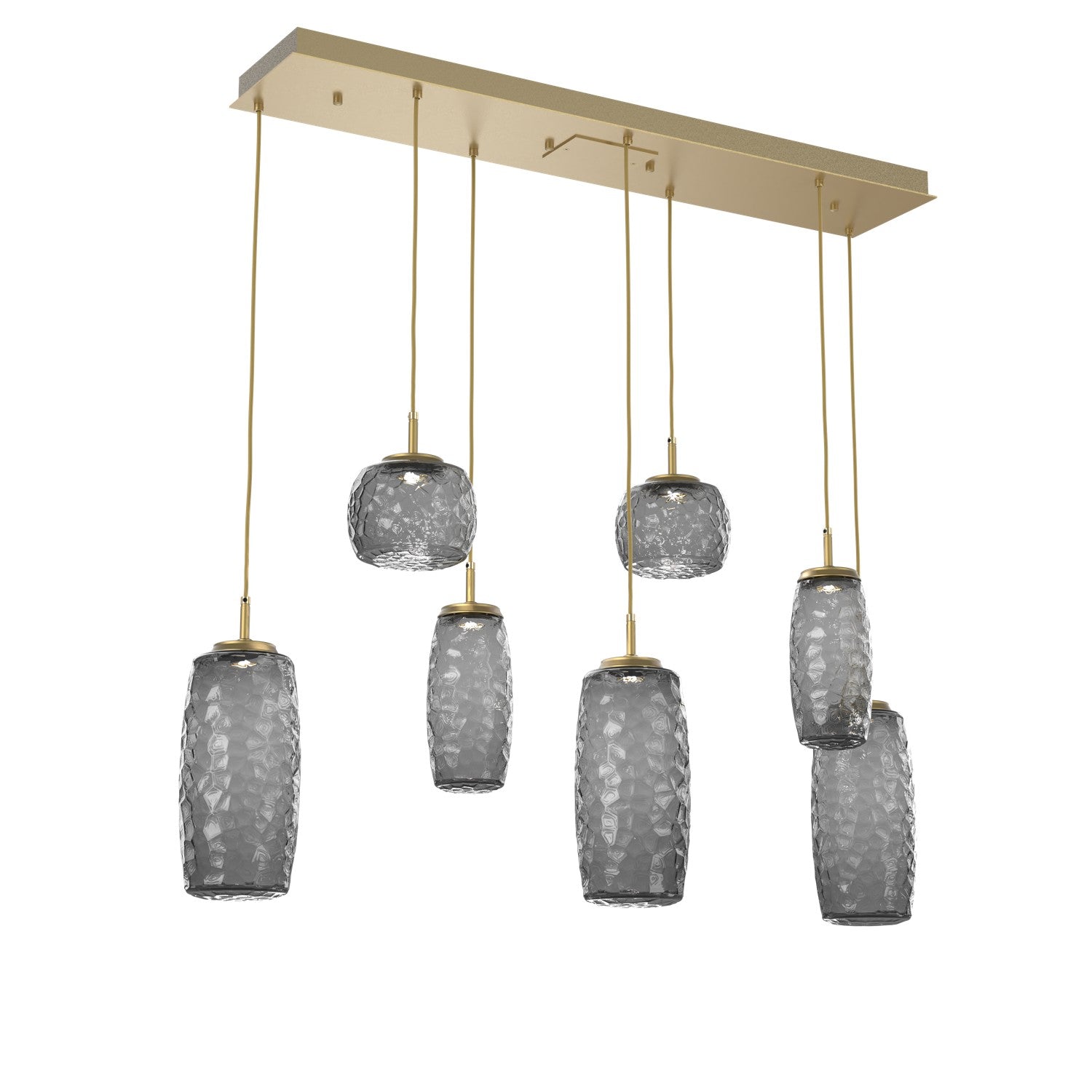 Hammerton Studio - PLB0091-07-GB-S-C01-L3 - LED Linear Pendant - Vessel - Gilded Brass