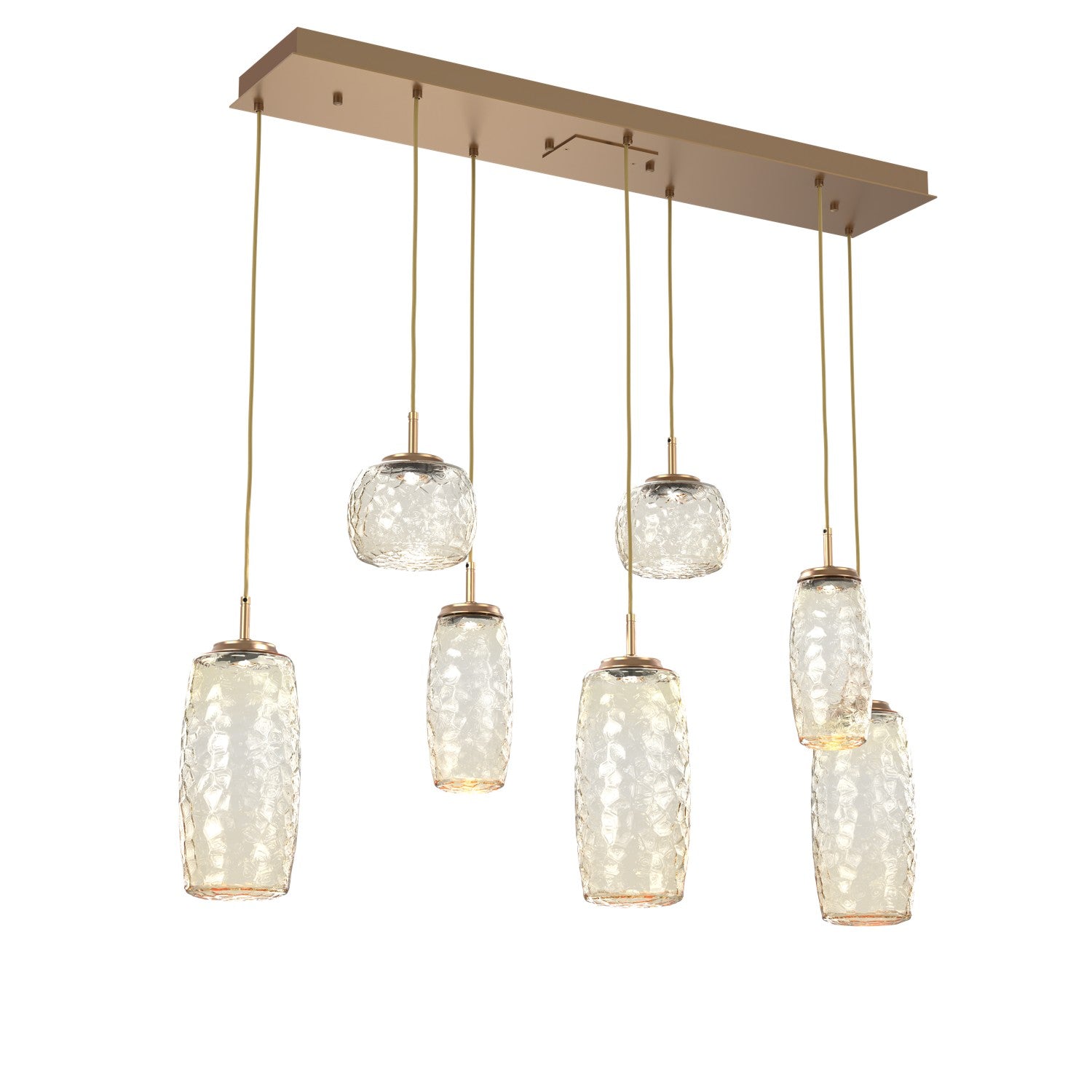Hammerton Studio - PLB0091-07-NB-A-C01-L3 - LED Linear Pendant - Vessel - Novel Brass