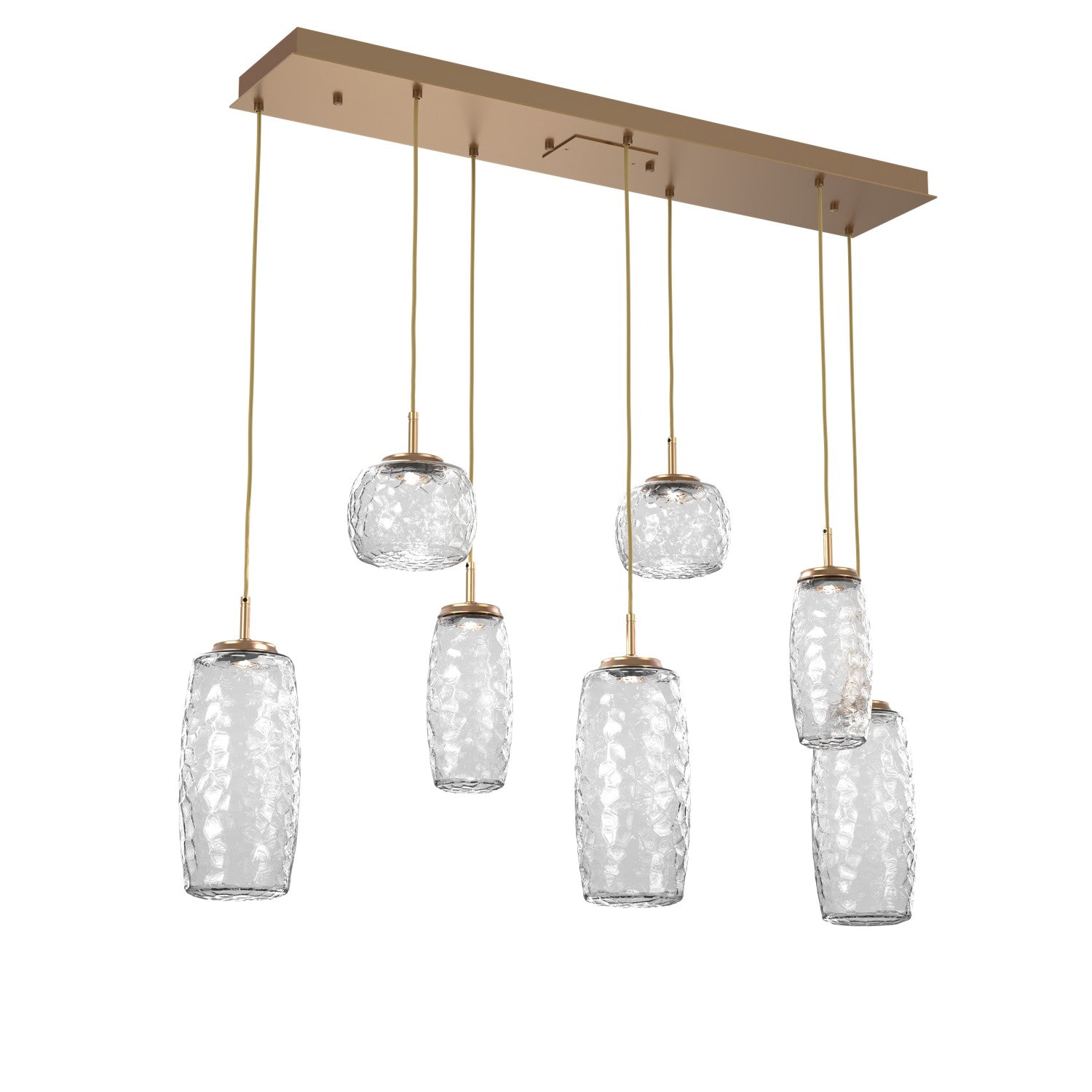 Hammerton Studio - PLB0091-07-NB-C-C01-L1 - LED Linear Pendant - Vessel - Novel Brass