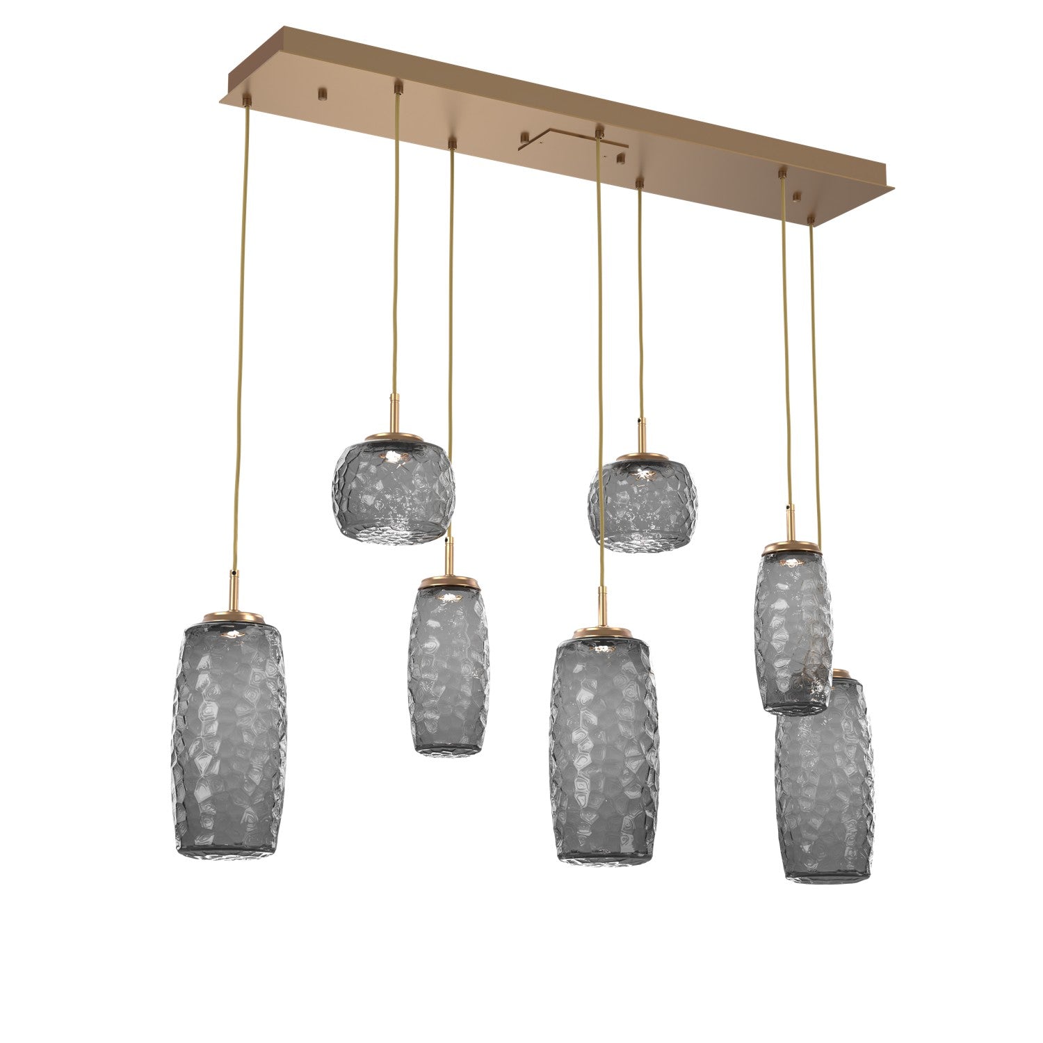 Hammerton Studio - PLB0091-07-NB-S-C01-L1 - LED Linear Pendant - Vessel - Novel Brass