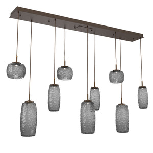 Hammerton Studio - PLB0091-09-FB-S-C01-L3 - LED Linear Pendant - Vessel - Flat Bronze