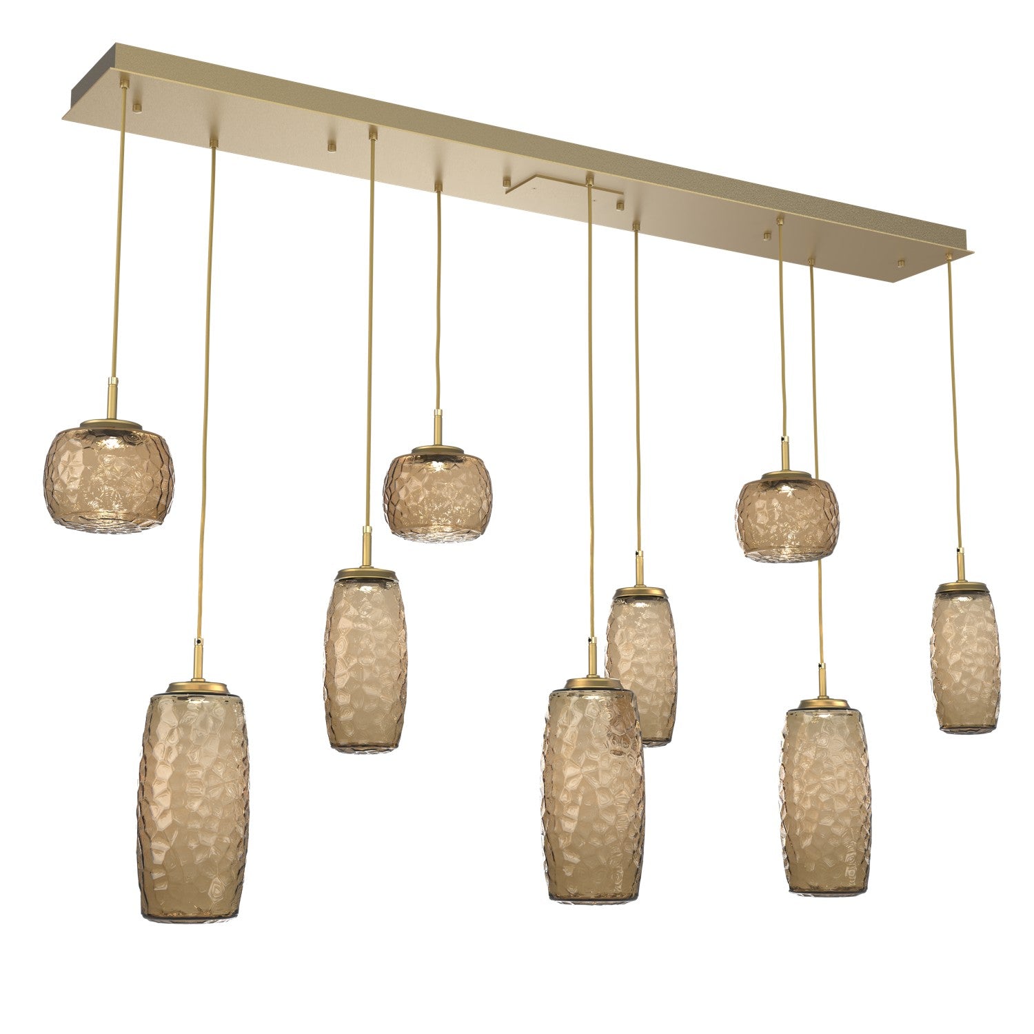 Hammerton Studio - PLB0091-09-GB-B-C01-L1 - LED Linear Pendant - Vessel - Gilded Brass