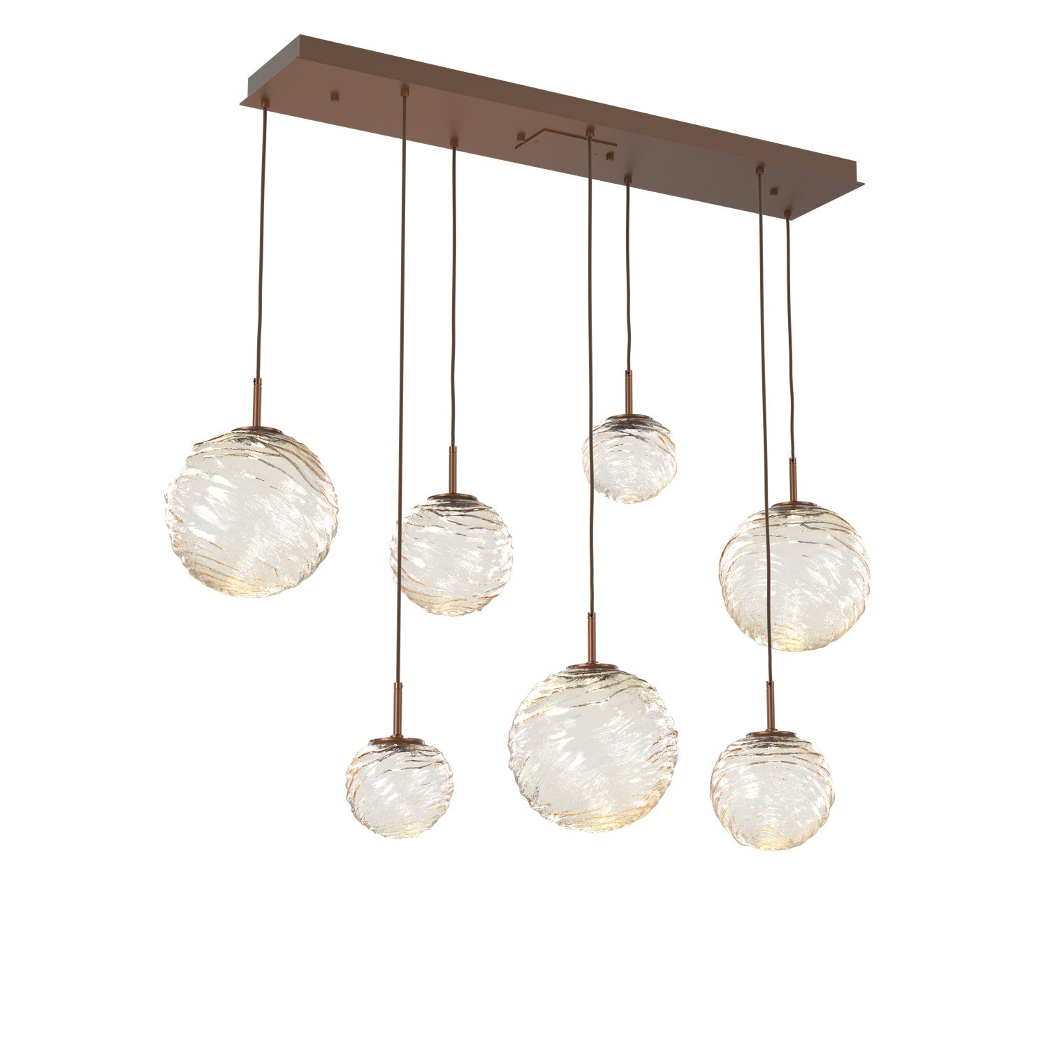 Hammerton Studio - PLB0092-07-BB-A-C01-L3 - LED Linear Pendant - Gaia - Burnished Bronze