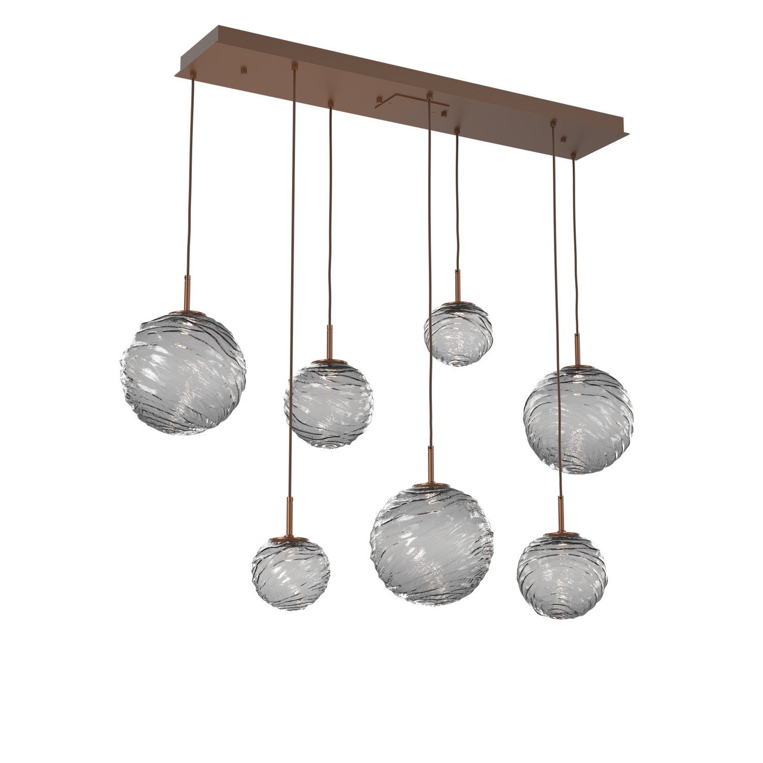 Hammerton Studio - PLB0092-07-BB-S-C01-L1 - LED Linear Pendant - Gaia - Burnished Bronze