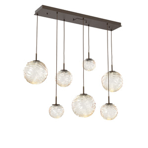 Hammerton Studio - PLB0092-07-FB-A-C01-L3 - LED Linear Pendant - Gaia - Flat Bronze